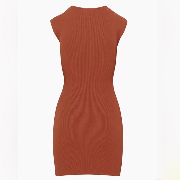 Wilfred Cut-Out Knit Mini Dress (copper red) - Picture 7 of 8
